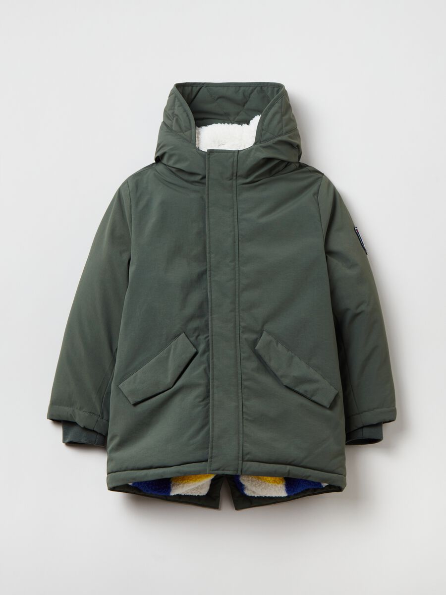 Parka con cappuccio e interno in sherpa_3