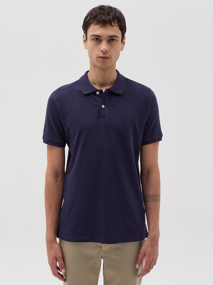 Polo in piquet di cotone_0