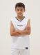 White sports vest with print_0