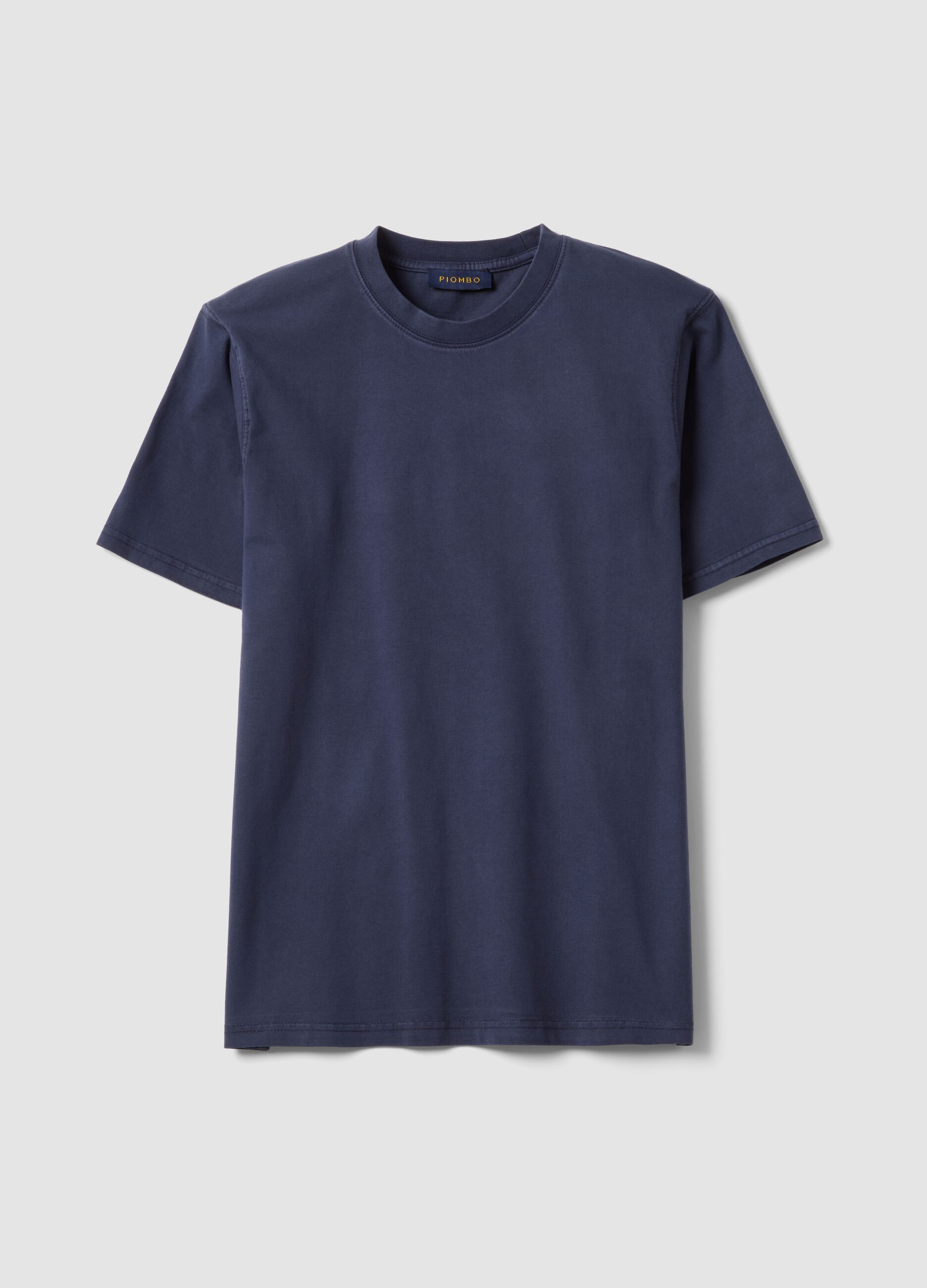 Blue pure cotton relaxed fit T-shirt