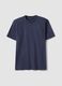 Blue pure cotton relaxed fit T-shirt_4