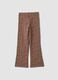 Brown organic stretch cotton leggings_1