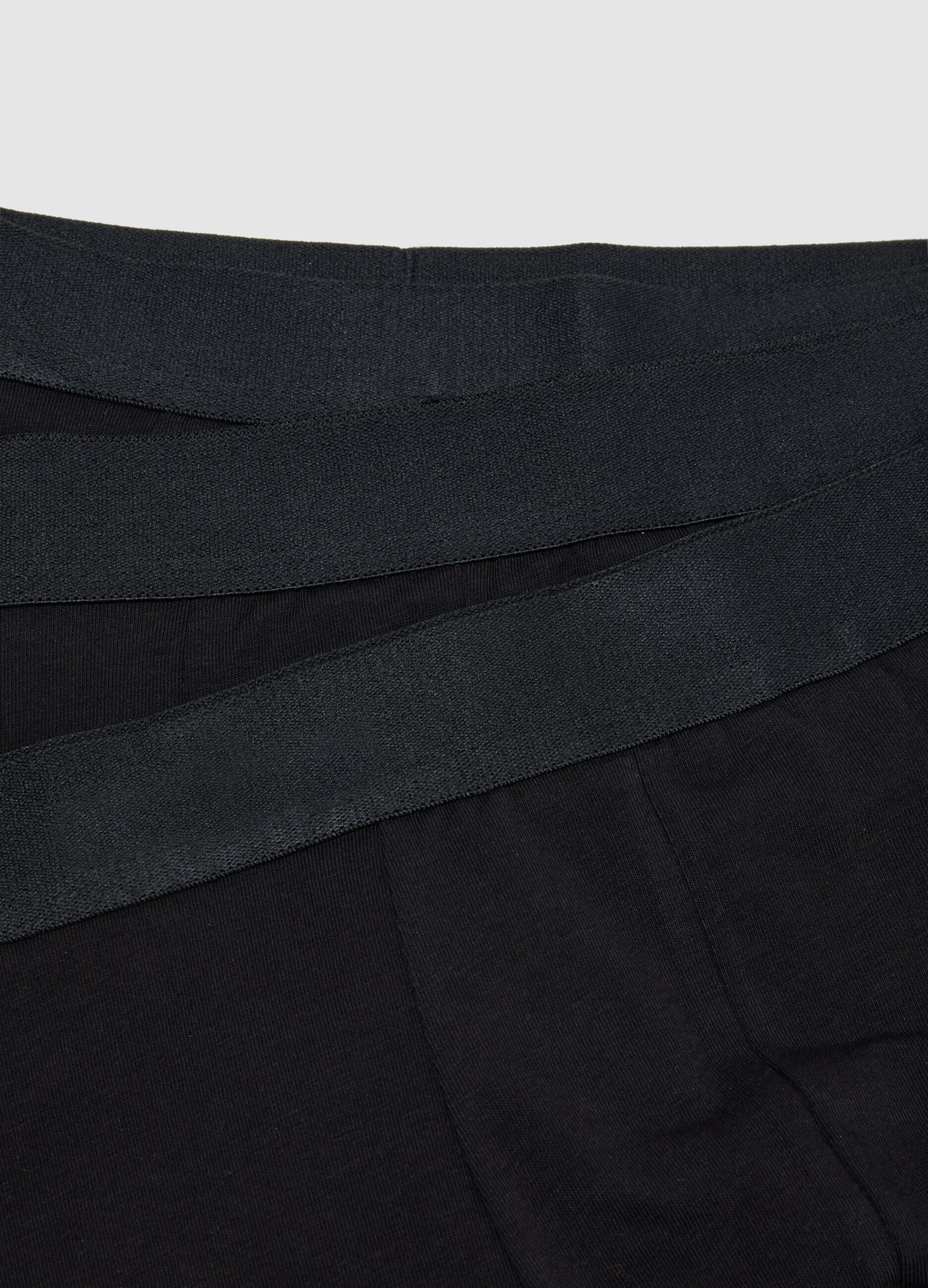 Black stretch cotton boxer regular fit