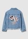 Blue denim cotton jacket regular fit for girls_1