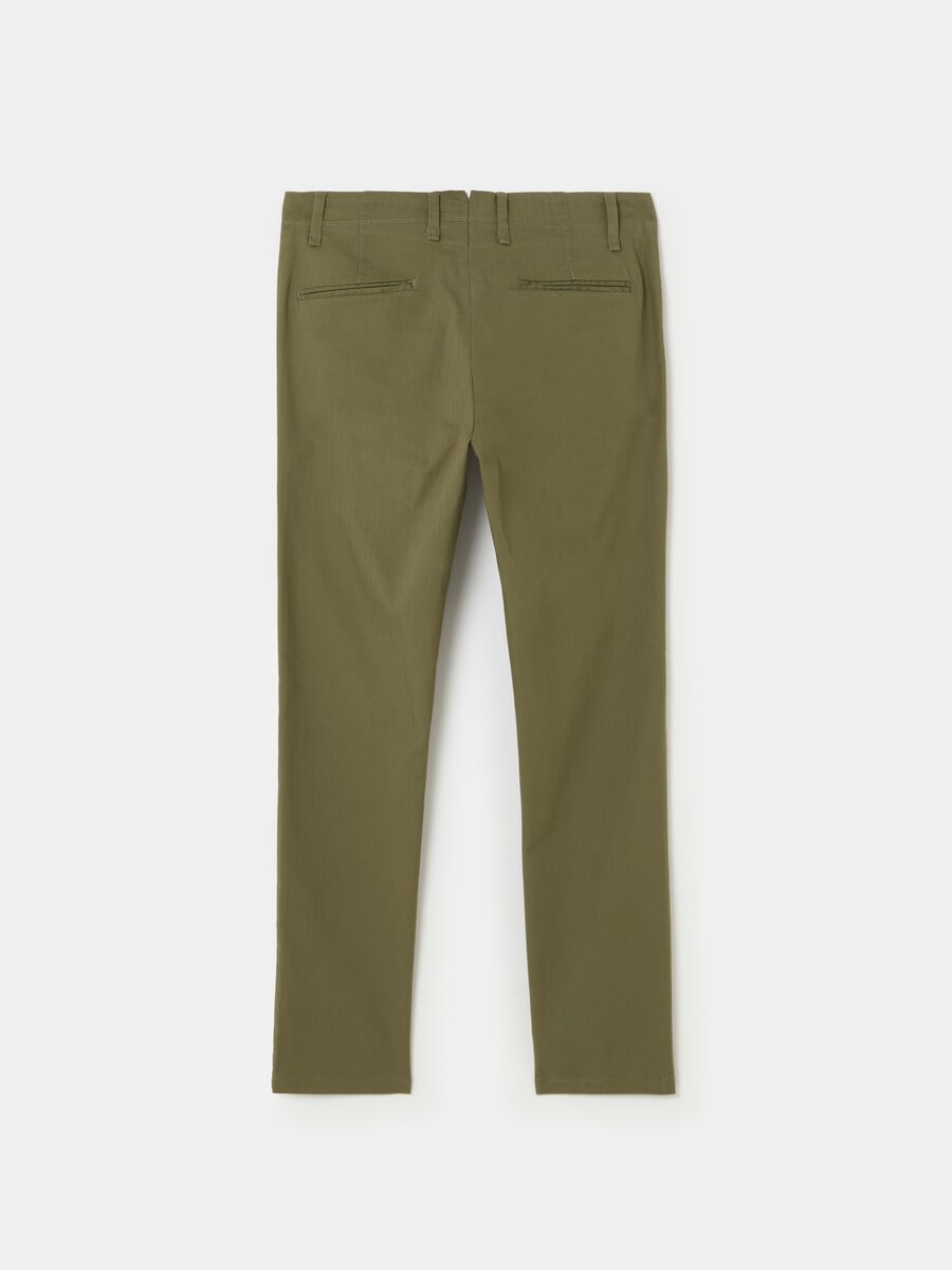 Pantalone chino slim fit in cotone stretch_4