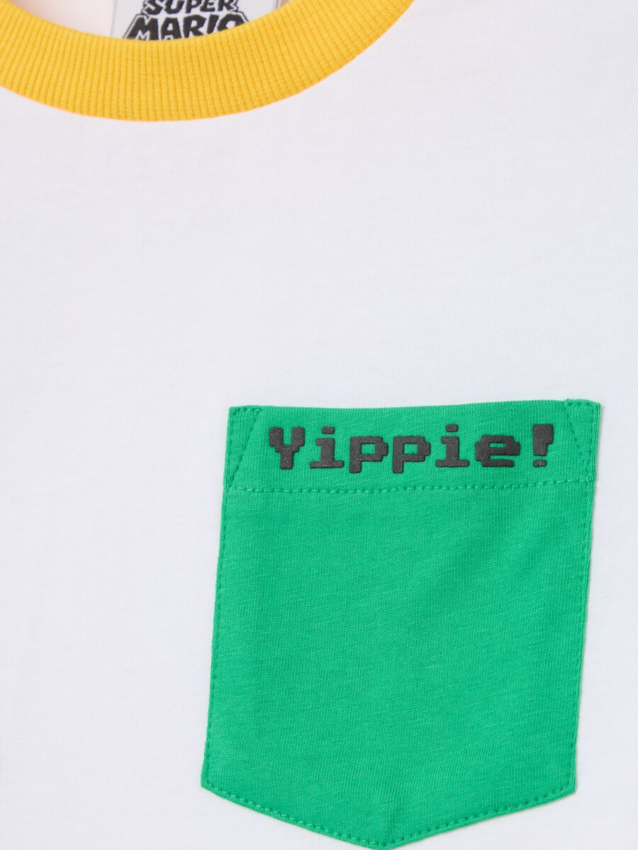Colourblock cotton T-shirt with Super Mario™ print_2