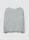 Grey jumper with round neckline and contrast trim_0