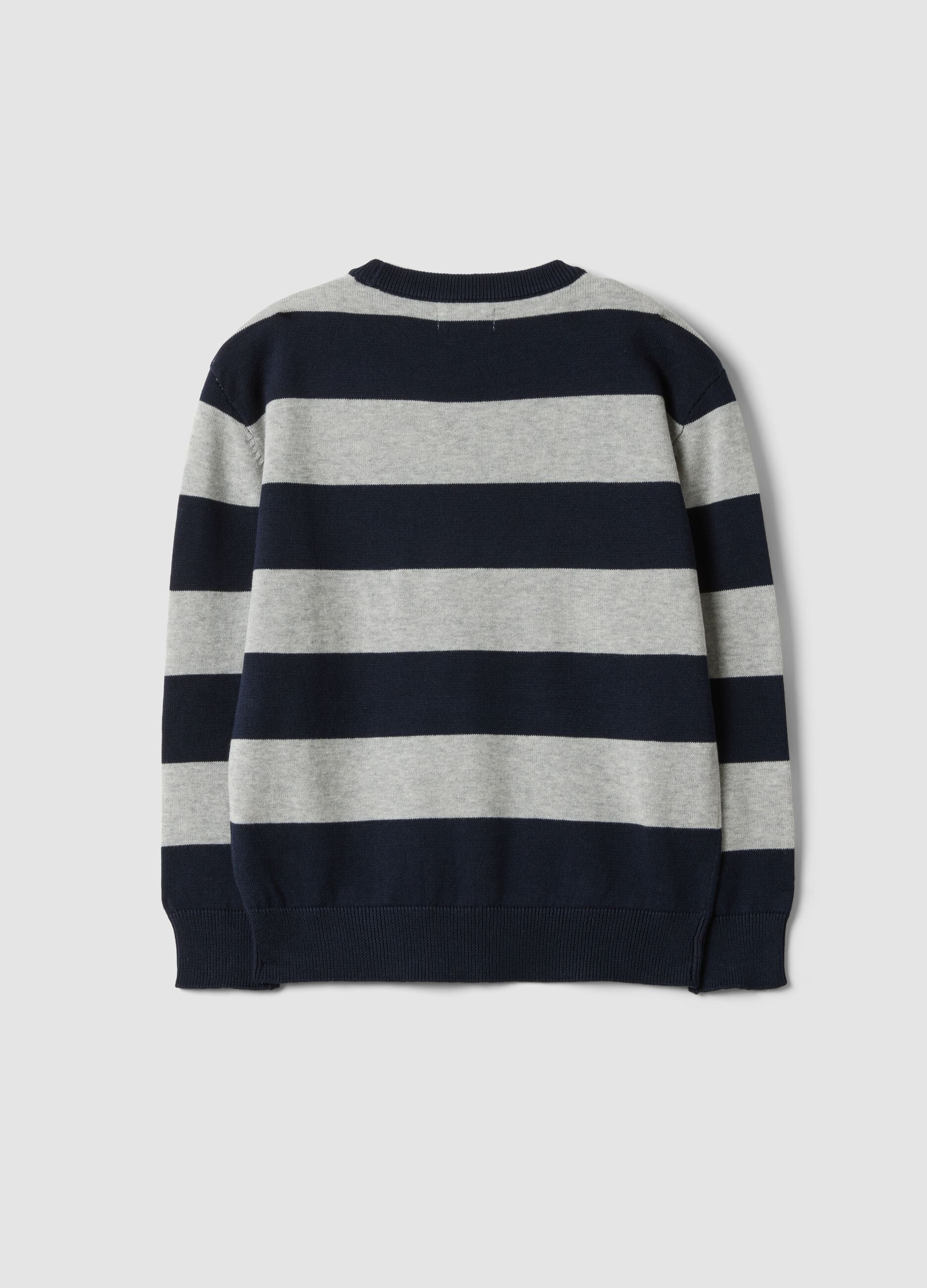 Maglia multicolor in puro cotone a righe over fit per bambino