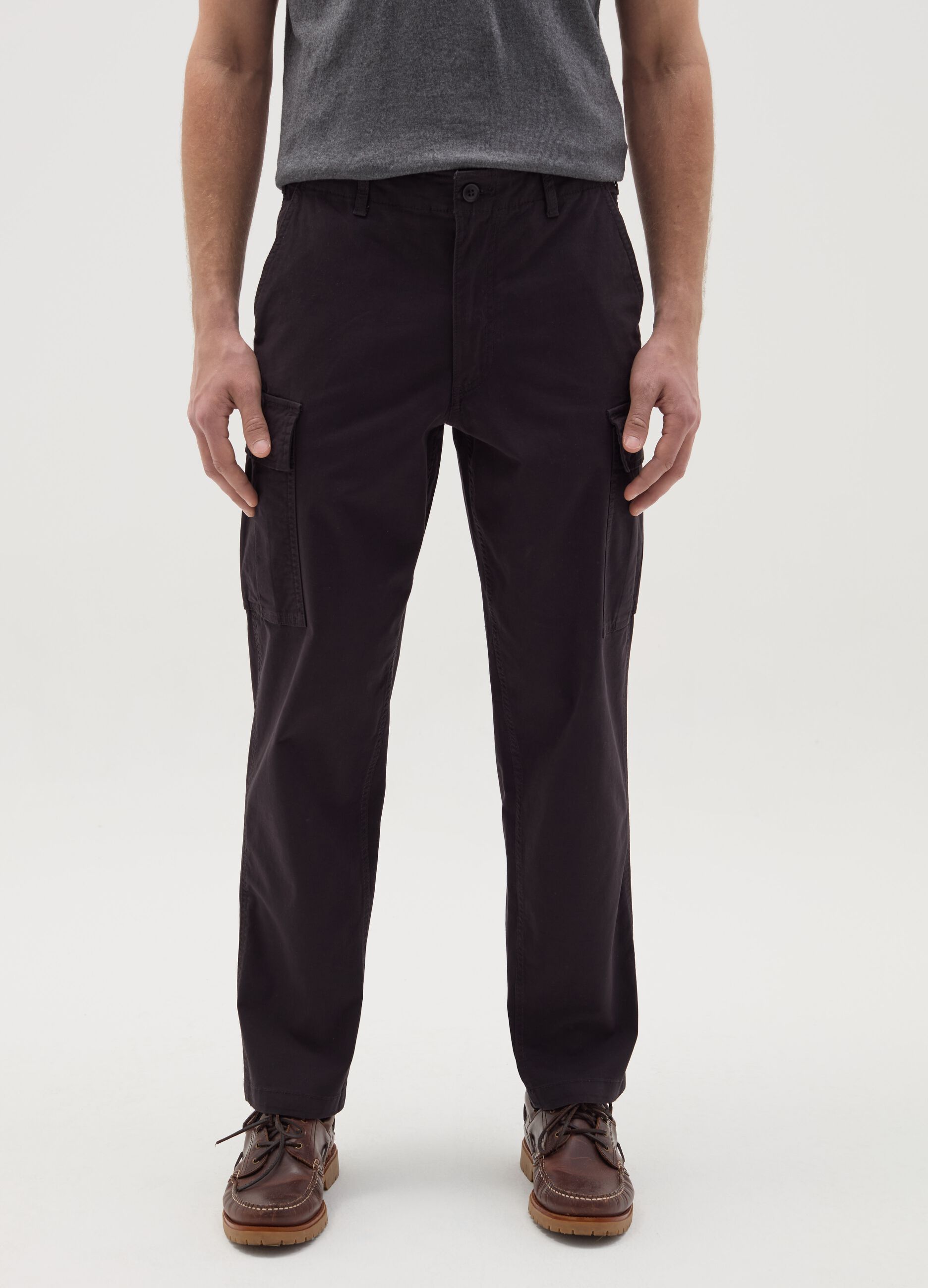 Pantalone cargo con coulisse interna