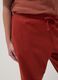 Regular fit red linen blend trousers_3