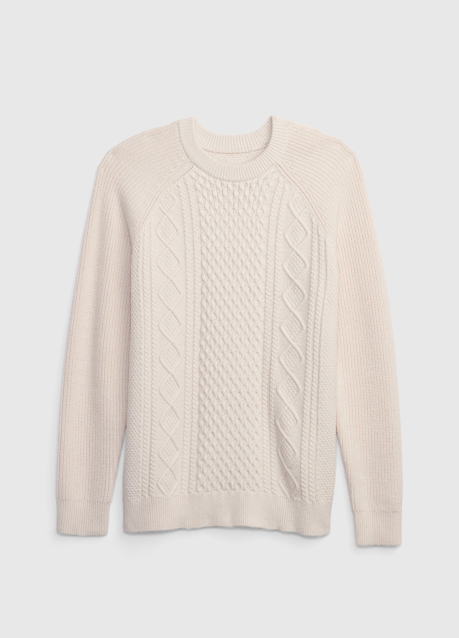 Pullover con lavorazione a trecce