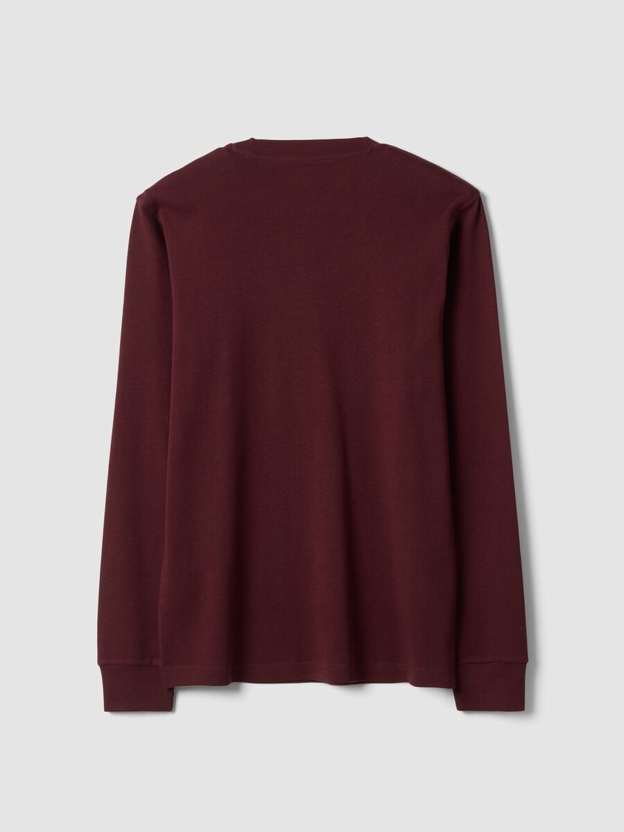 T-shirt viola in puro cotone con girocollo_2