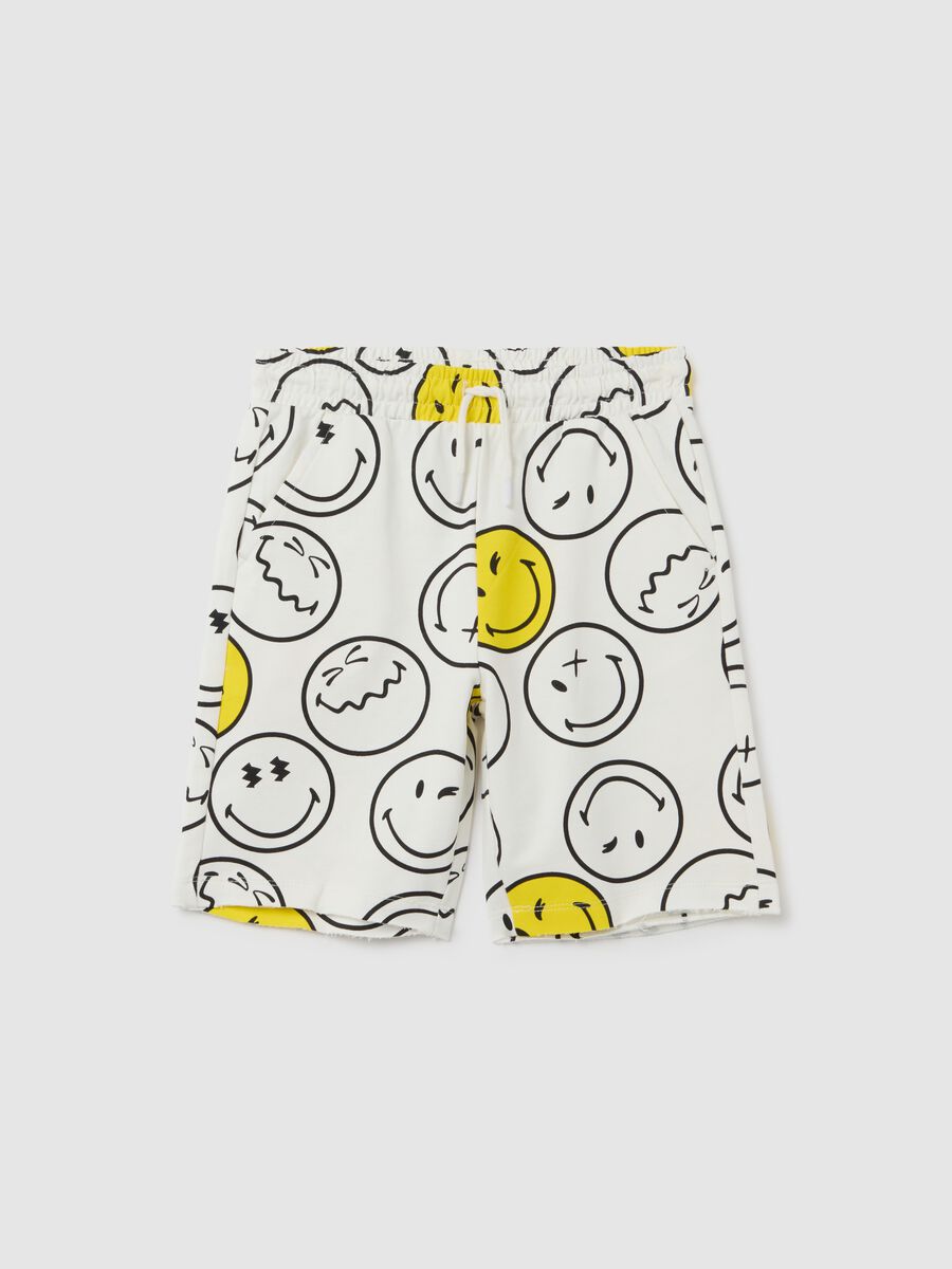Children's regular fit multicolour pure cotton shorts with print_0