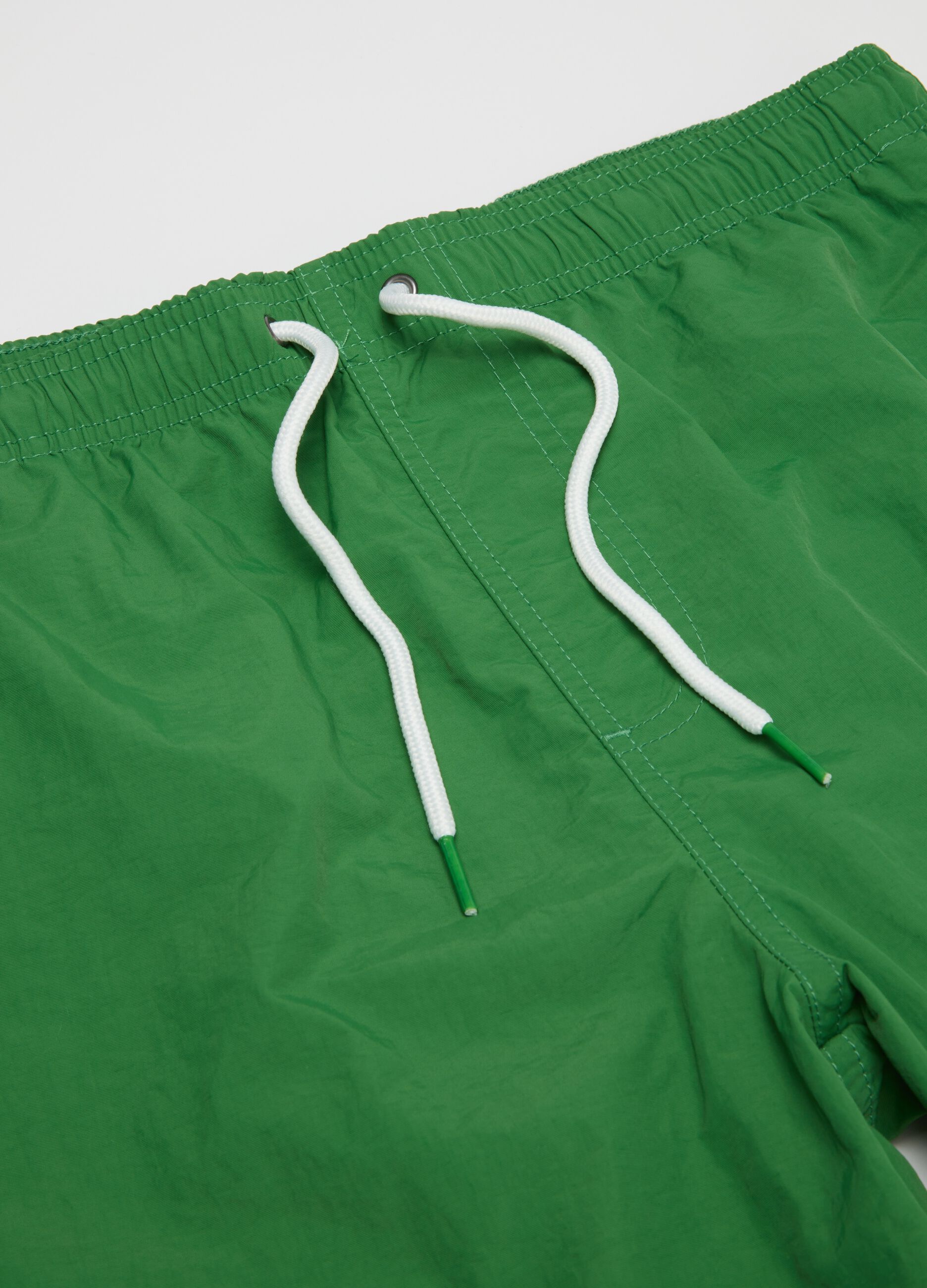 Pantaloncini da uomo in misto verde regular fit