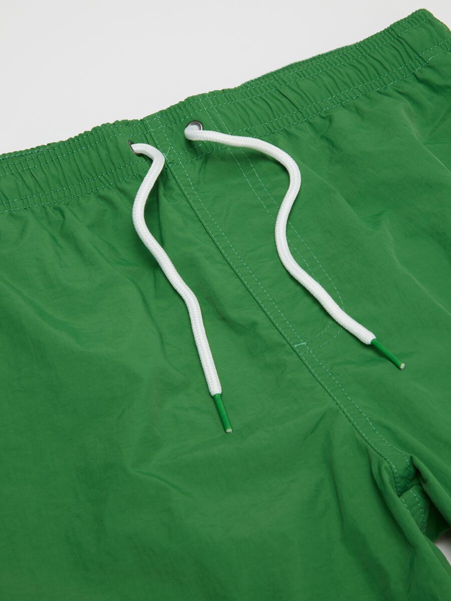 Men's Mixed Green Regular Fit Shorts_5