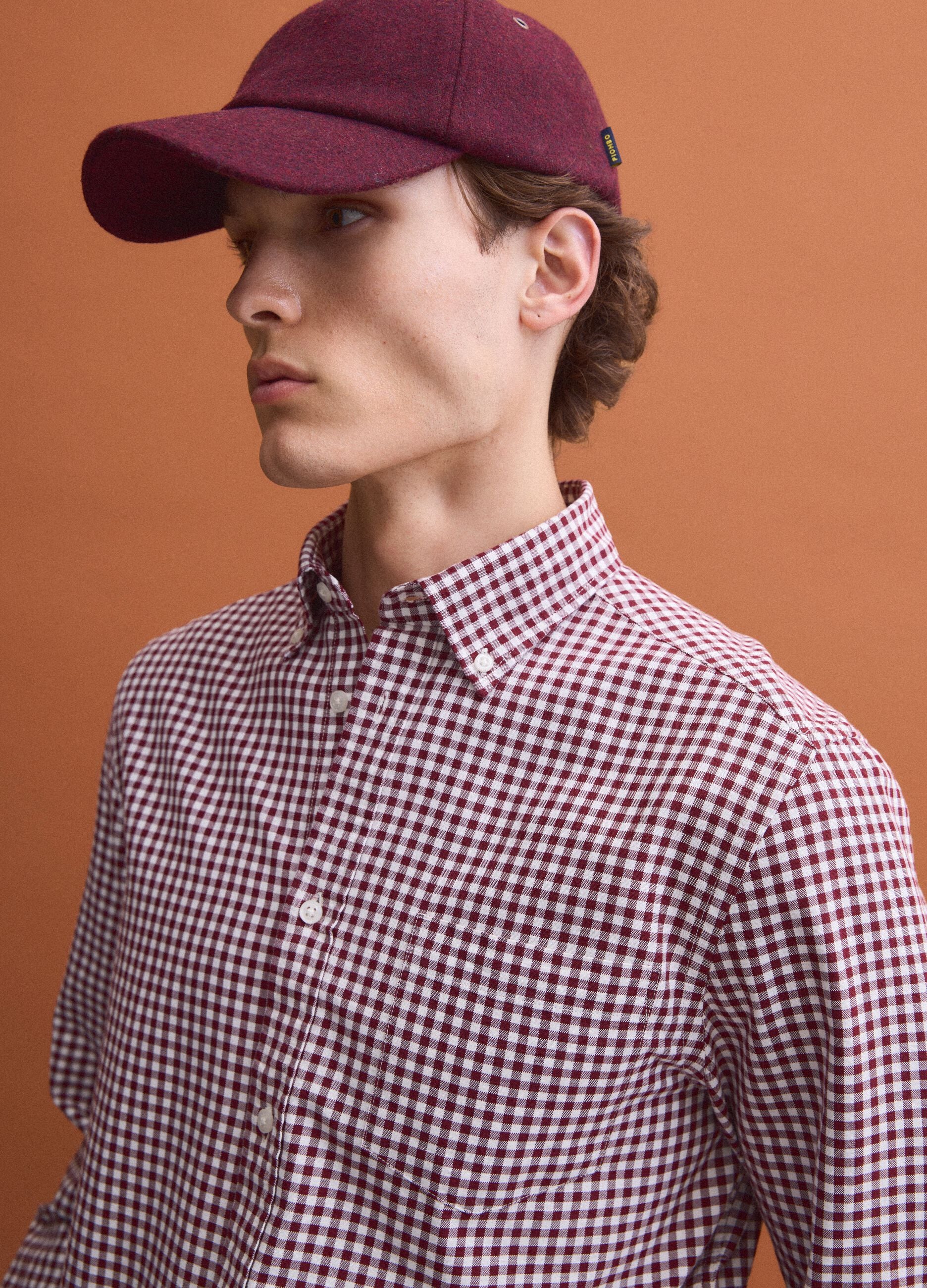 Men&rsquo;s multicolour pure cotton Oxford check shirt, regular fit