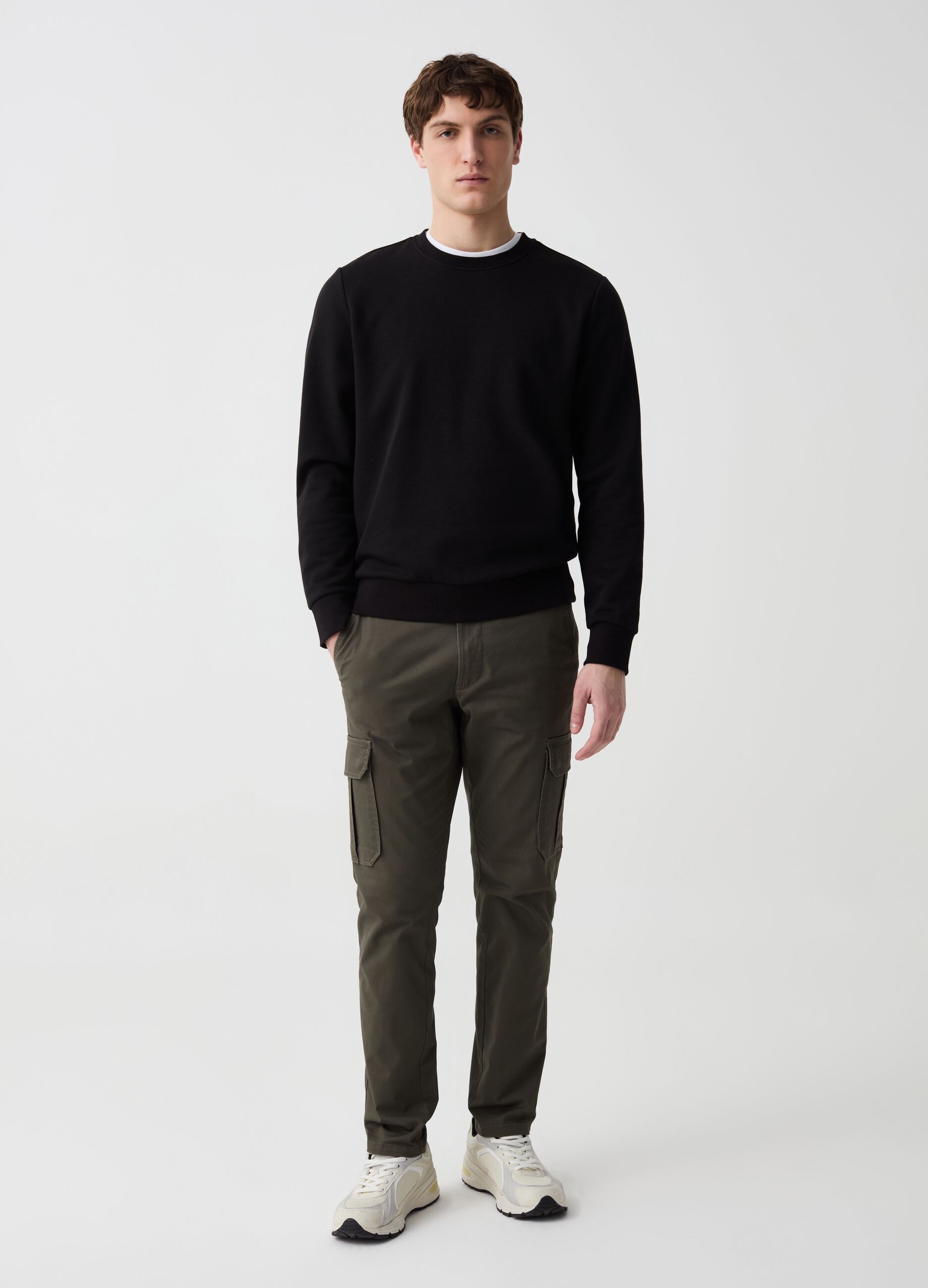 Ovs Pantalone cargo in cotone stretch
