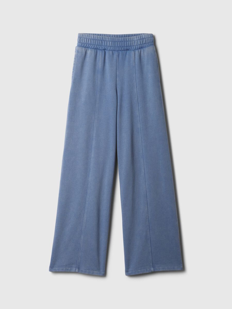 Wide-leg joggers in fleece_3