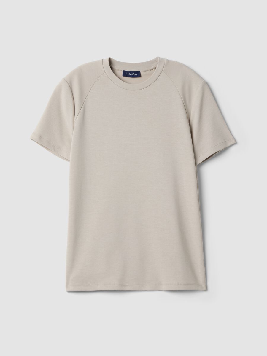 T-shirt grigia in misto cotone traspirante e ad asciugatura rapida_4
