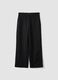 Black linen-viscose blend straight-fit trousers_4