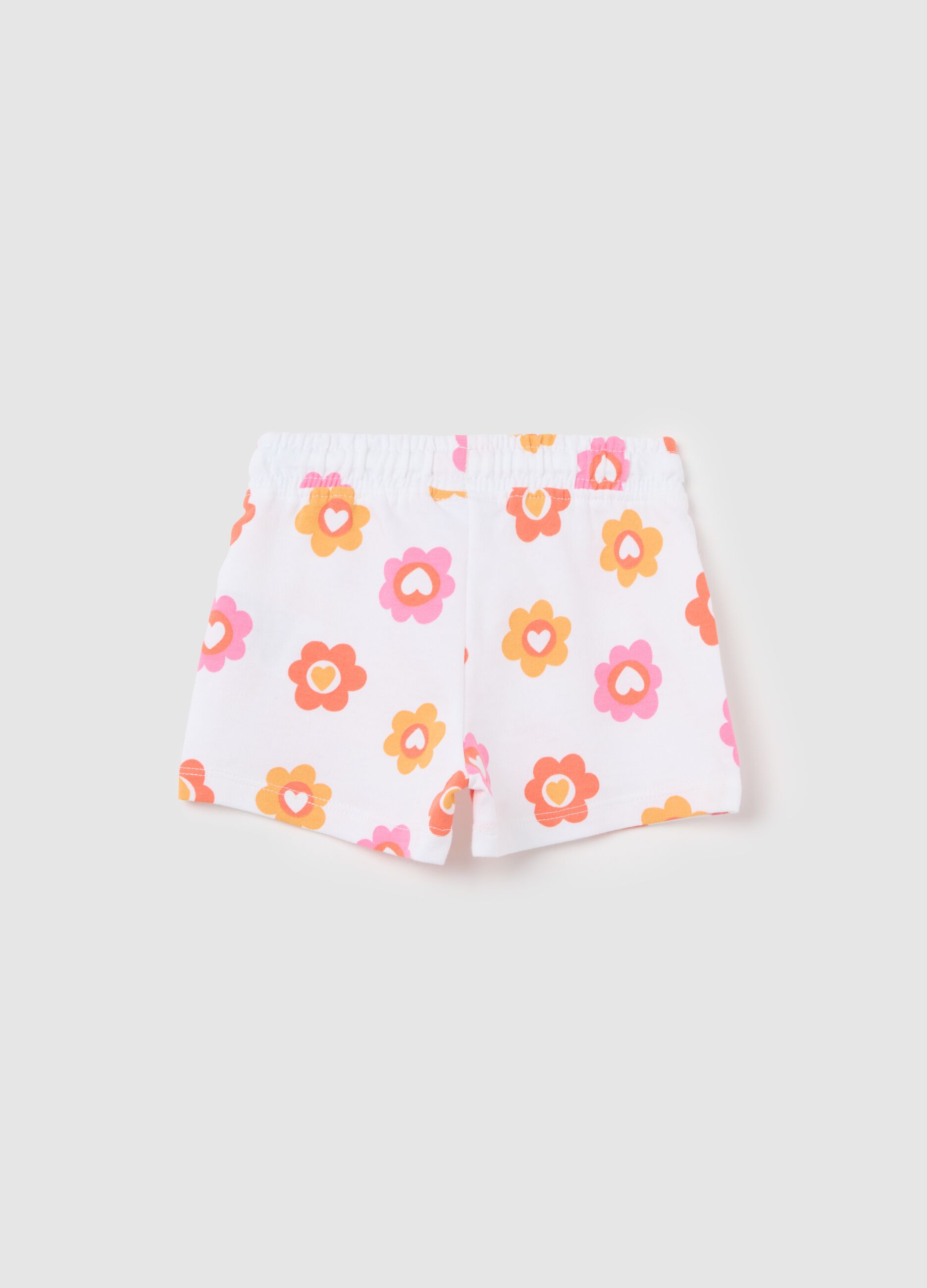 Colourful Flower Cotton Shorts