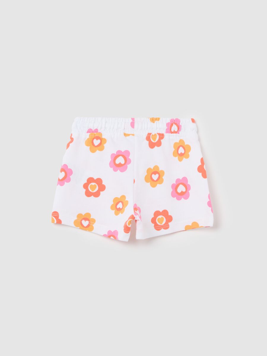 Short da bambina in puro cotone multicolor regular fit_1