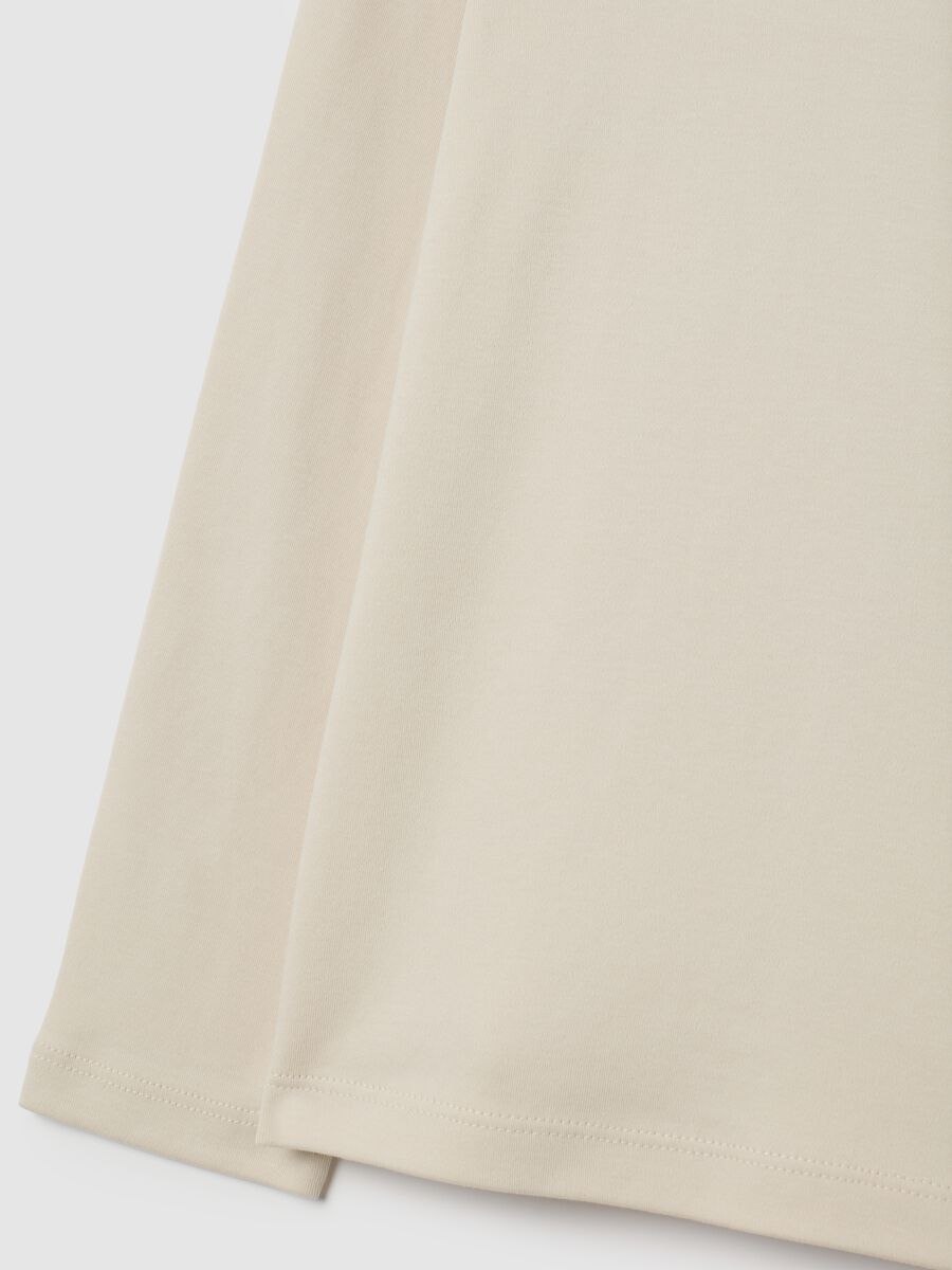 Children's regular fit beige pure cotton jumper_3