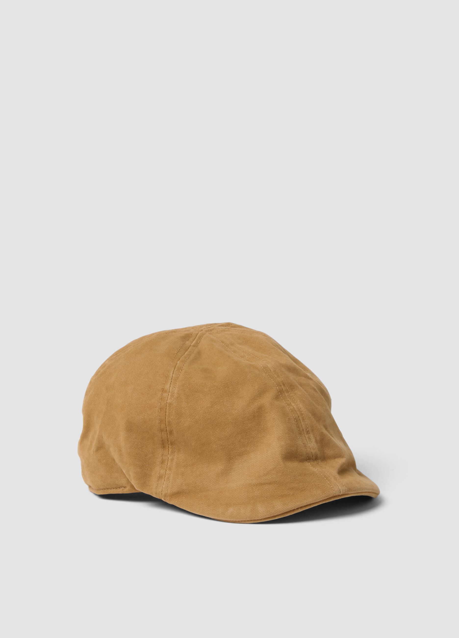 Brown pure cotton flat cap