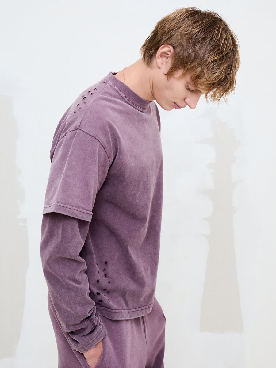 Double Longsleeve Sunfaded Burgundy_1