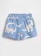 Cotton-blend shorts with dinosaur print_0