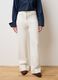 Wide Leg Beige Denim Trousers_1