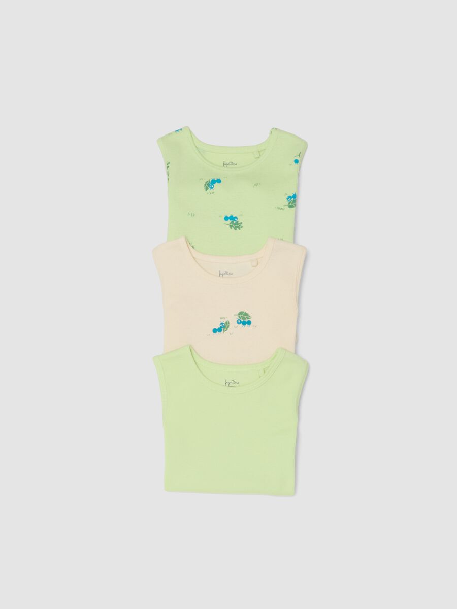 Newborn multicolor pure cotton bodysuit tripack with ants_3