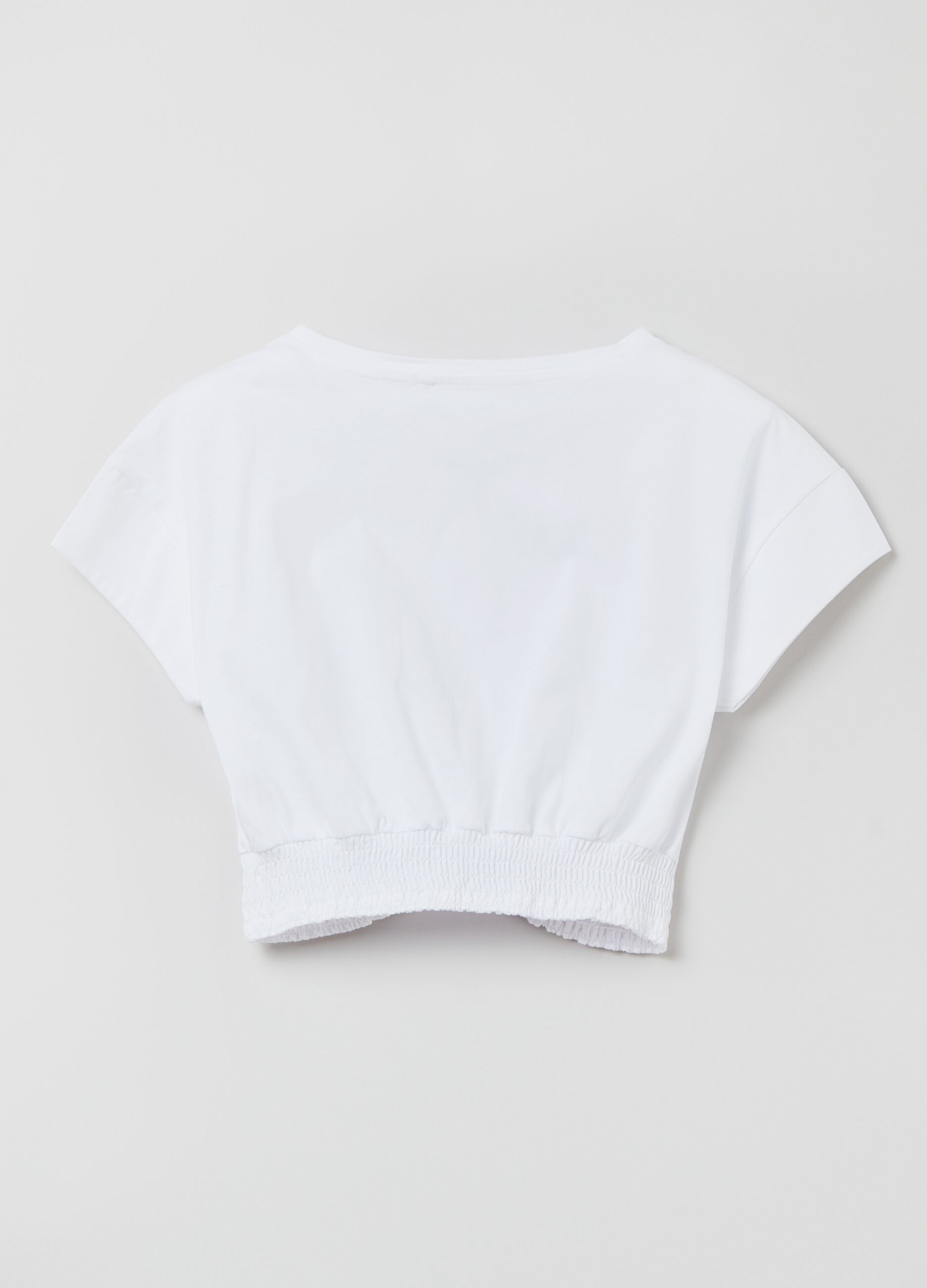 T-shirt crop in cotone