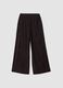 Brown wide-leg trousers with elasticated waist_2