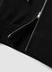 Felpa full zip nera in misto cotone con cappuccio fitted_5