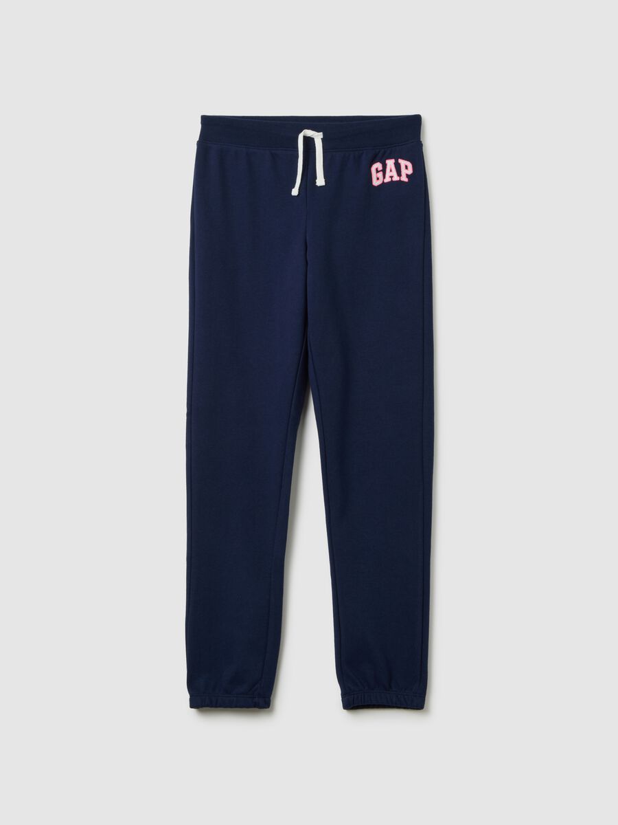 Blue joggers with logo_0