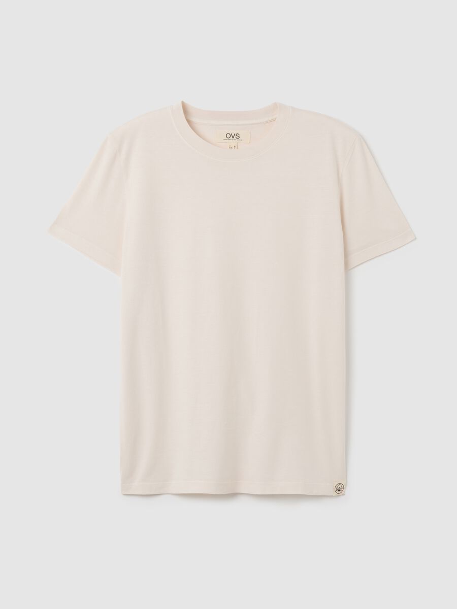 White pure cotton regular fit T-shirt_4