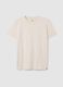 White pure cotton regular fit T-shirt_4