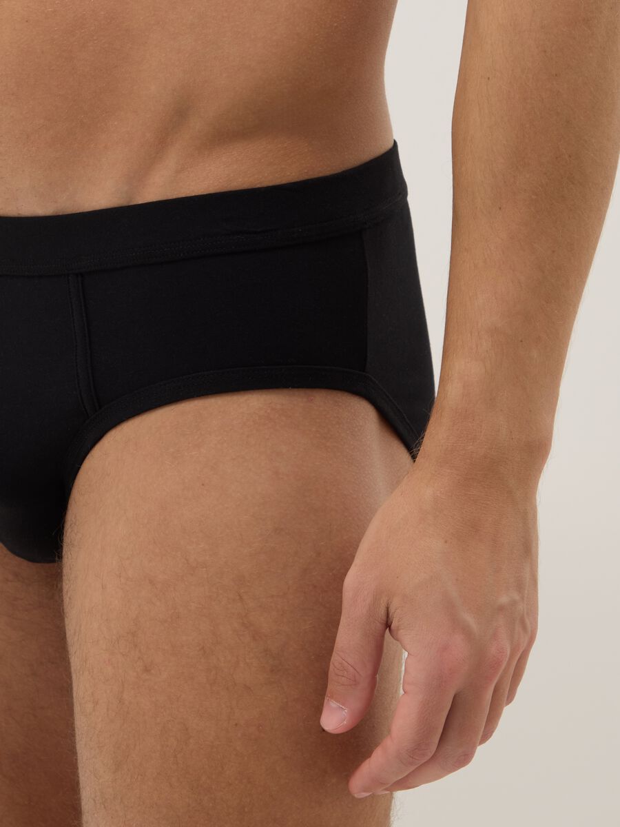 Tripack slip in cotone elasticizzato nero regular fit_3