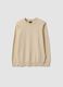 Maglia beige in puro cotone a maniche lunghe regular fit per ragazzo_0