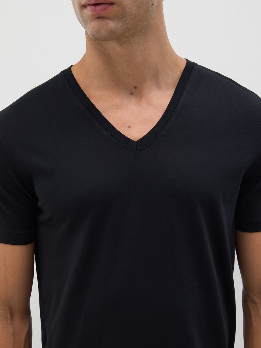 Bipack di t-shirt in puro cotone blu regular fit_0