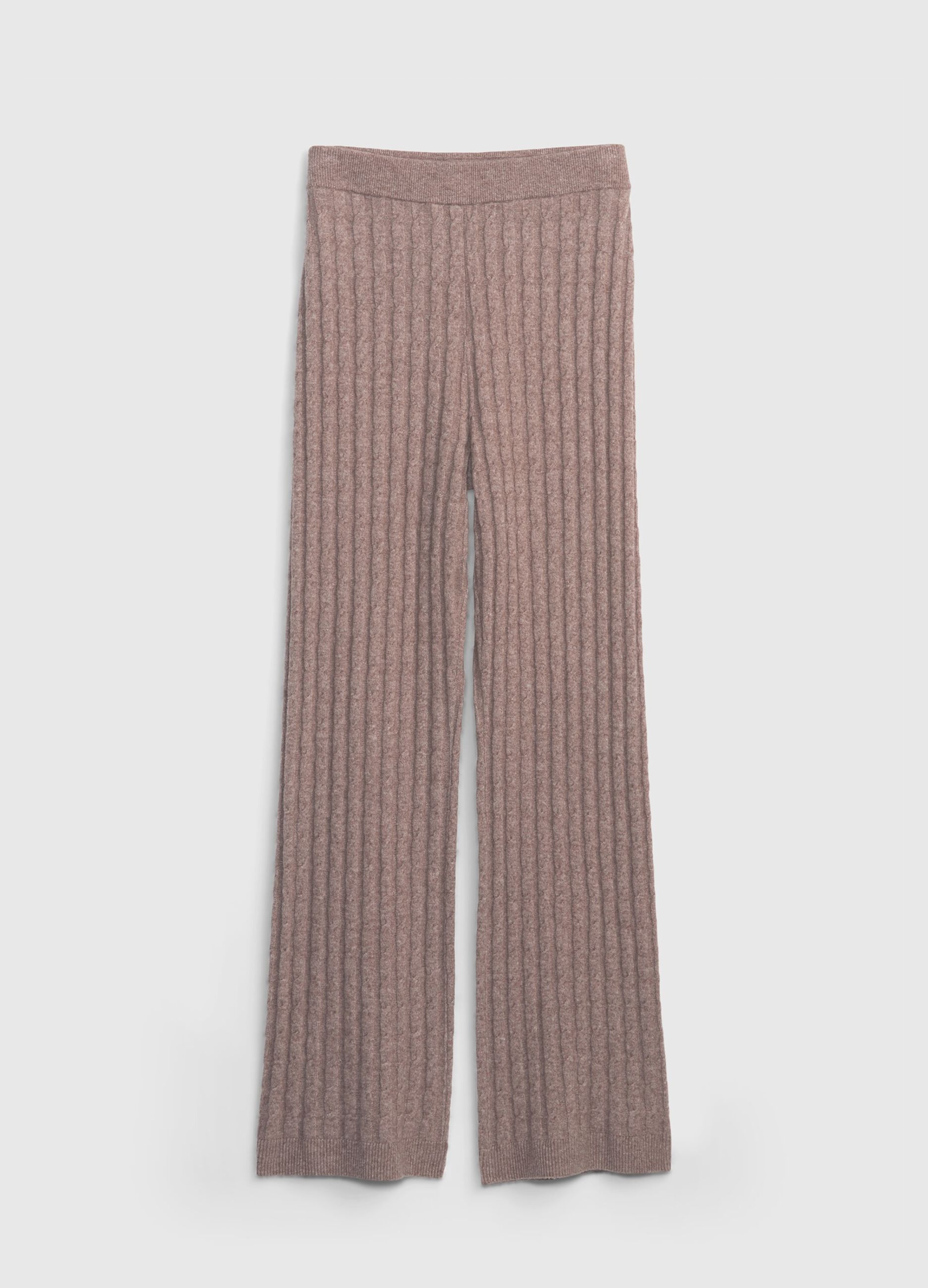Wide-leg trousers with cable design