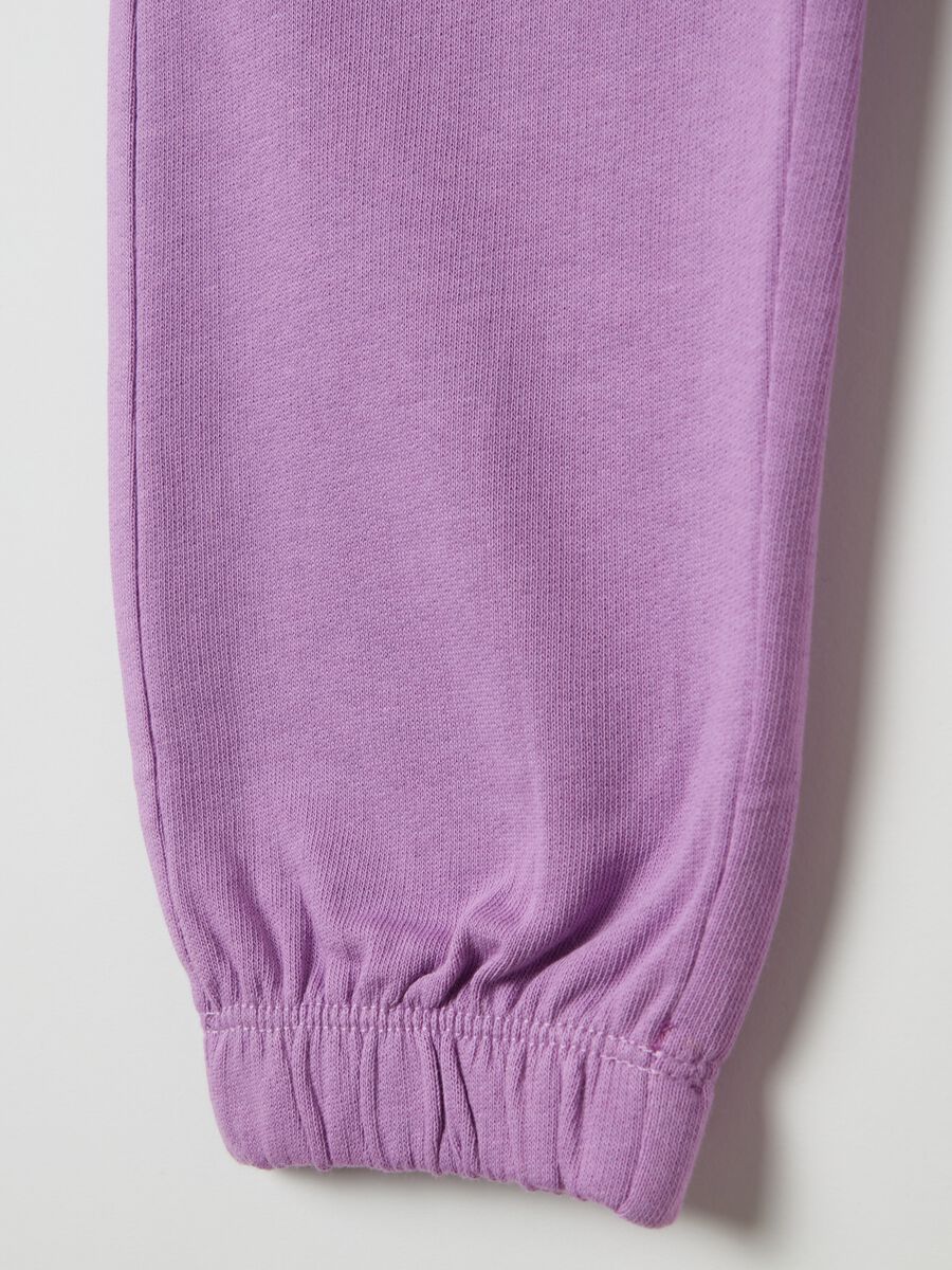 Fleece joggers with elasticated edging_2