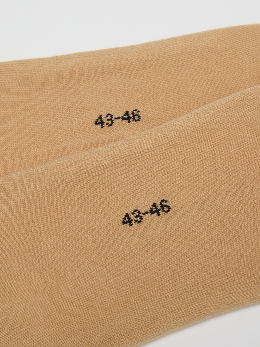 Beige Stretch Cotton Sock Tripack Set_1