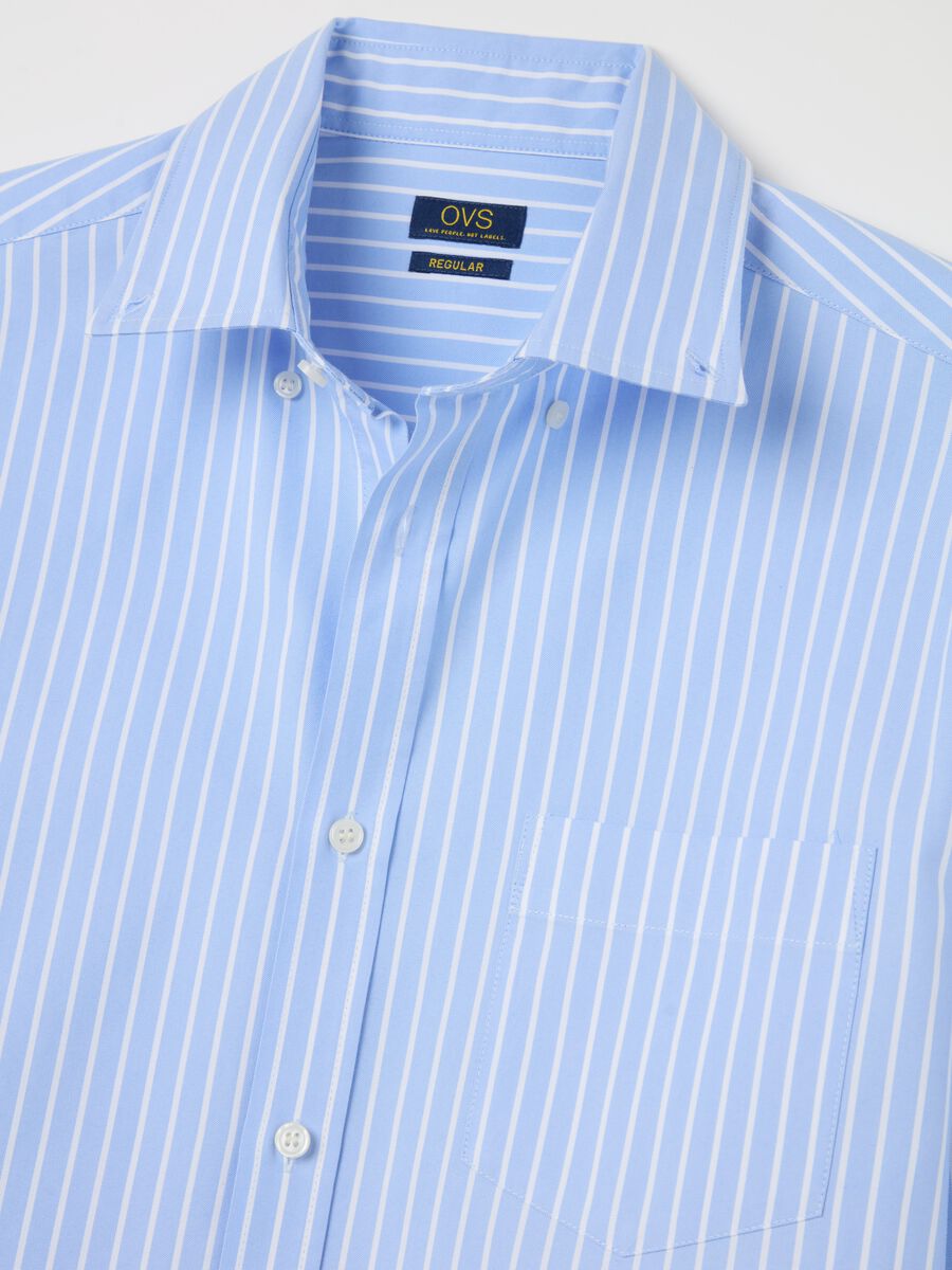 Easy-iron button-down shirt with stripes_5