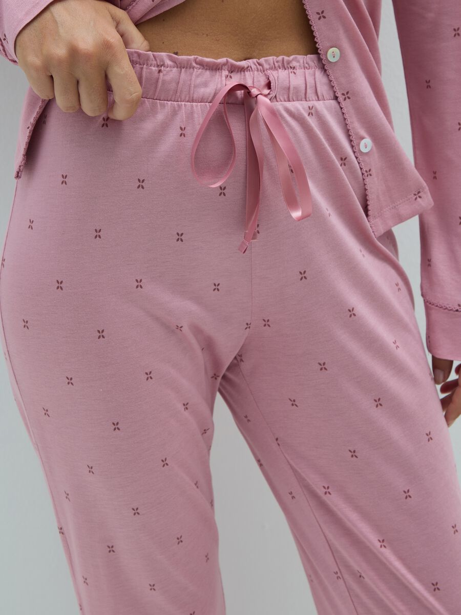 Pink Pyjama Trousers with Elasticated Waist_3