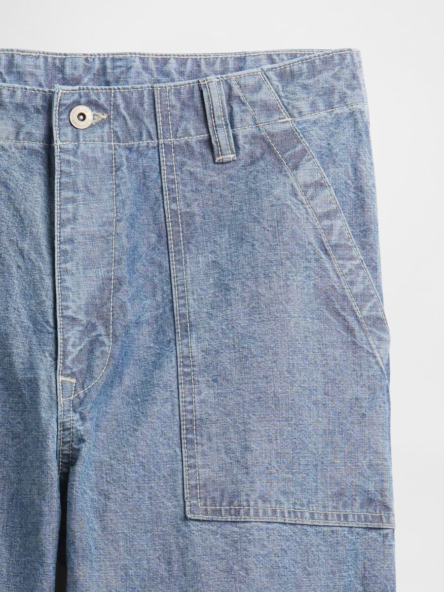 Regular Fit Blue Denim Trousers_5