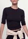 Black long-sleeve pure cotton jersey T-shirt, regular fit_2