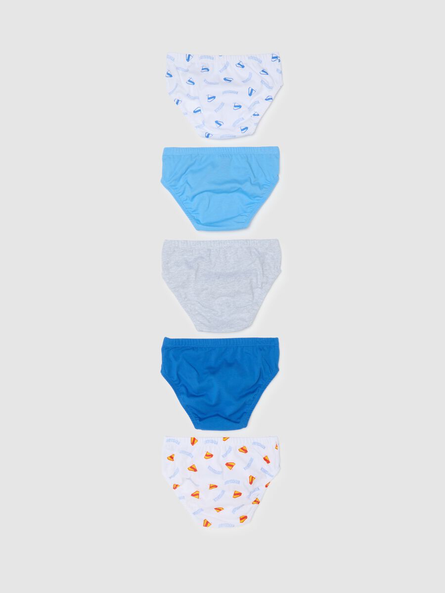 Children's pure cotton multicolor briefs with Superman print_1