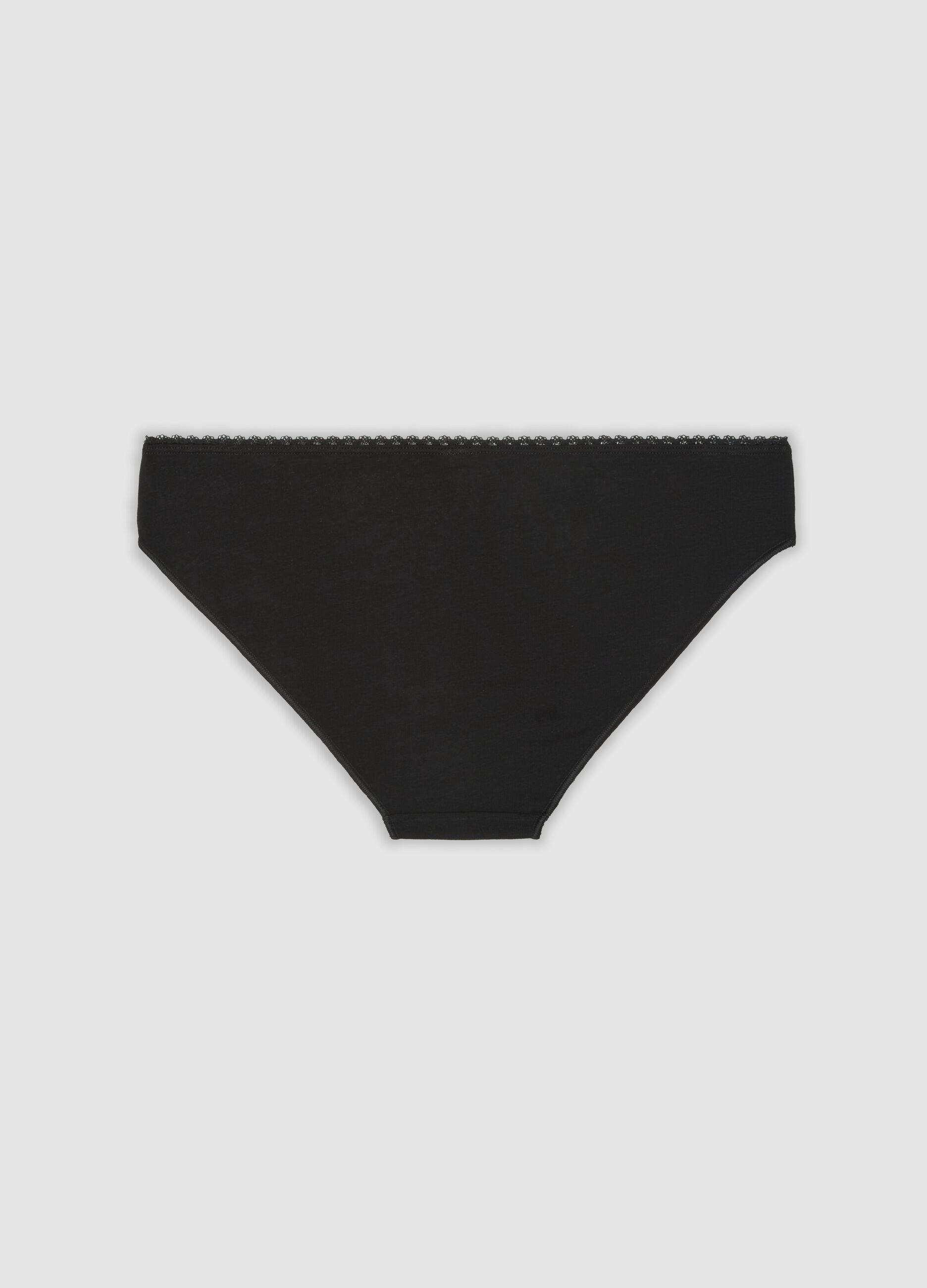 Tripack di slip multicolor in cotone organico elasticizzato